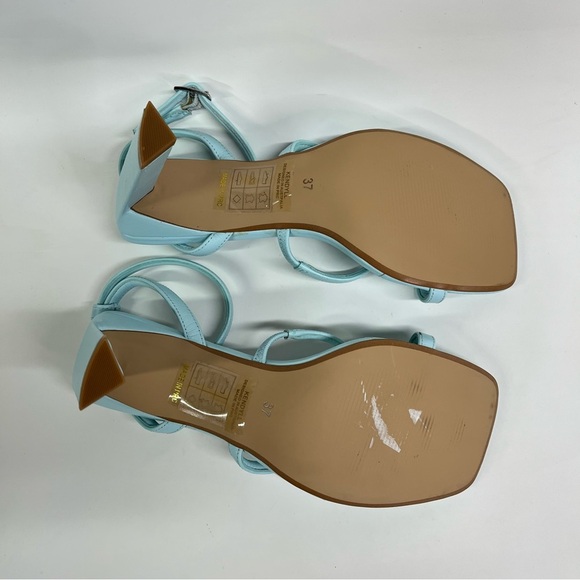 SENSO 7.5 Kendall II Sandals square toe ankle wrap buckle triangle heel - Picture 11 of 14